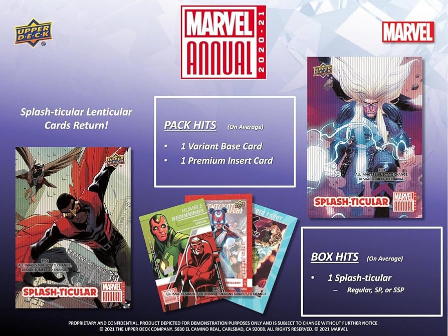 Amazon.com: Upper Deck Marvel Annual Hobby Box (2020/21